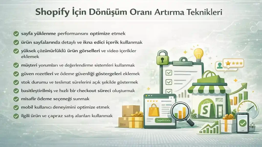 Shopify İçin Dönüşüm Oranı Artırma Teknikleri