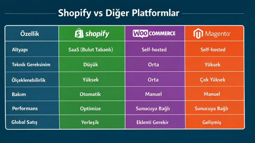 Shopify vs Diğer Platformlar