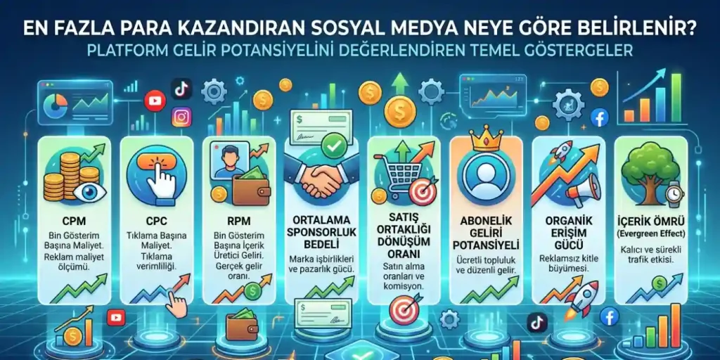 En Fazla Para Kazandıran Sosyal Medya Neye Göre Belirlenir?