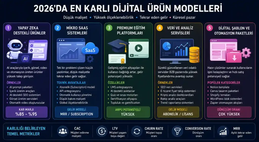 2026’da En Karlı Dijital Ürün Modelleri