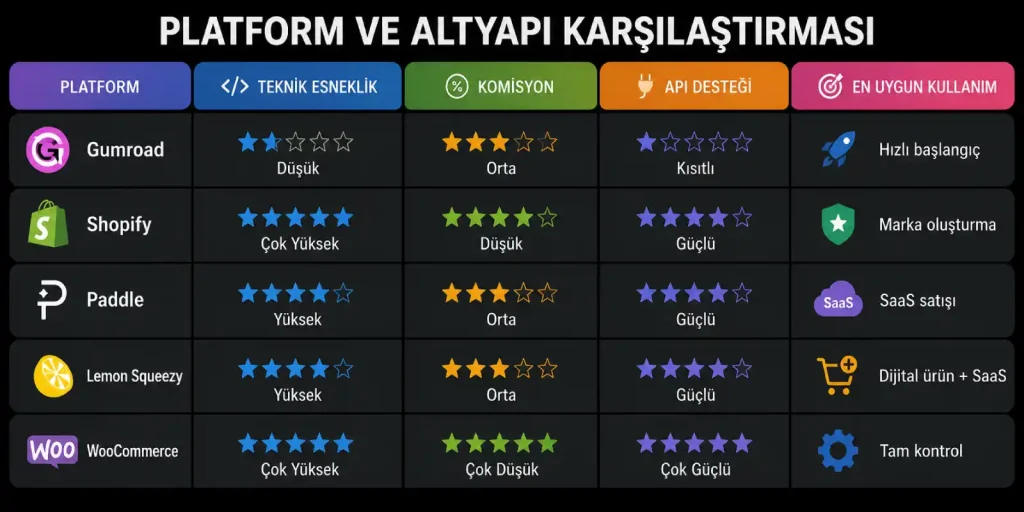 Platform ve Altyapı Karşılaştırması