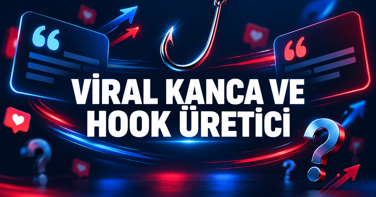 Viral kanca ve hook üretici aracı